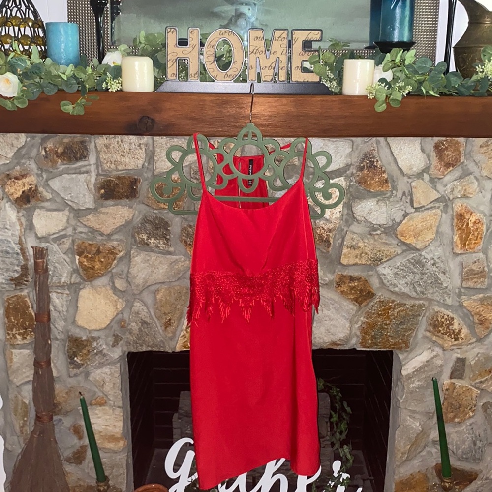 Peppermint red fitted dress